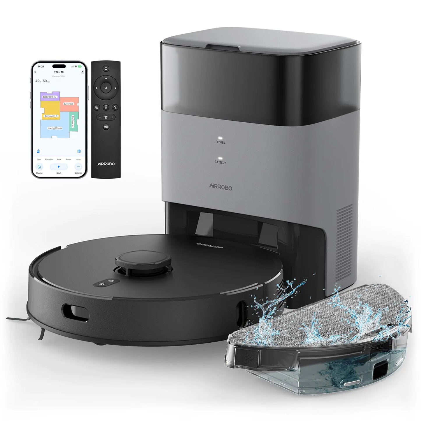 AIRROBO Robot Vacuum and Mop Combo (Self-Emptying)