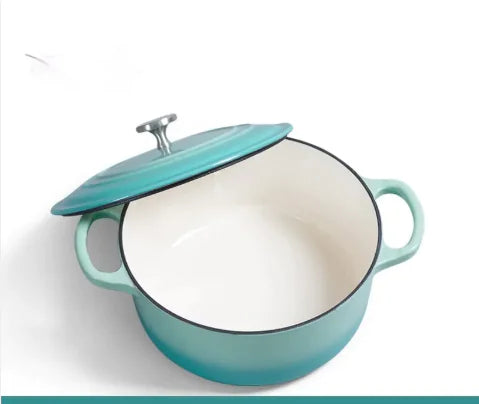 Iron Workshop Enamel Soup Pot Thickened Cast Pot