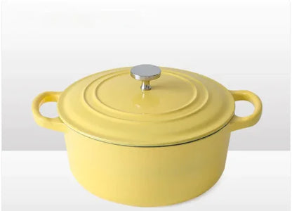 Iron Workshop Enamel Soup Pot Thickened Cast Pot