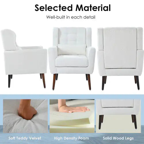 Modern Upholstered Chairs - White